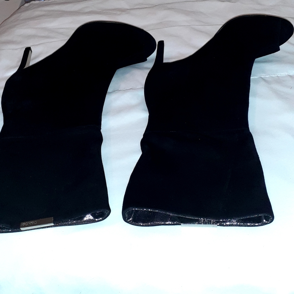 Calvin Klein black suede boots, size 7 NWOT